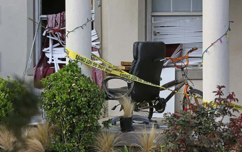 La casa en Durango Drive poco después de la explosión que la dejó inutilizable. ARCHIVO DMN