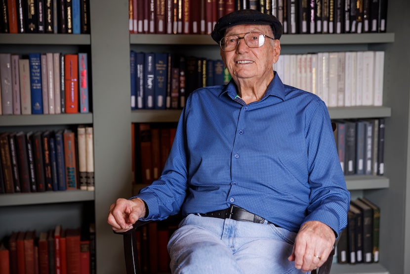 Chuck Morgan, 87, pictured in the library at Juliette Fowler Communities, Tuesday, Oct. 29,...