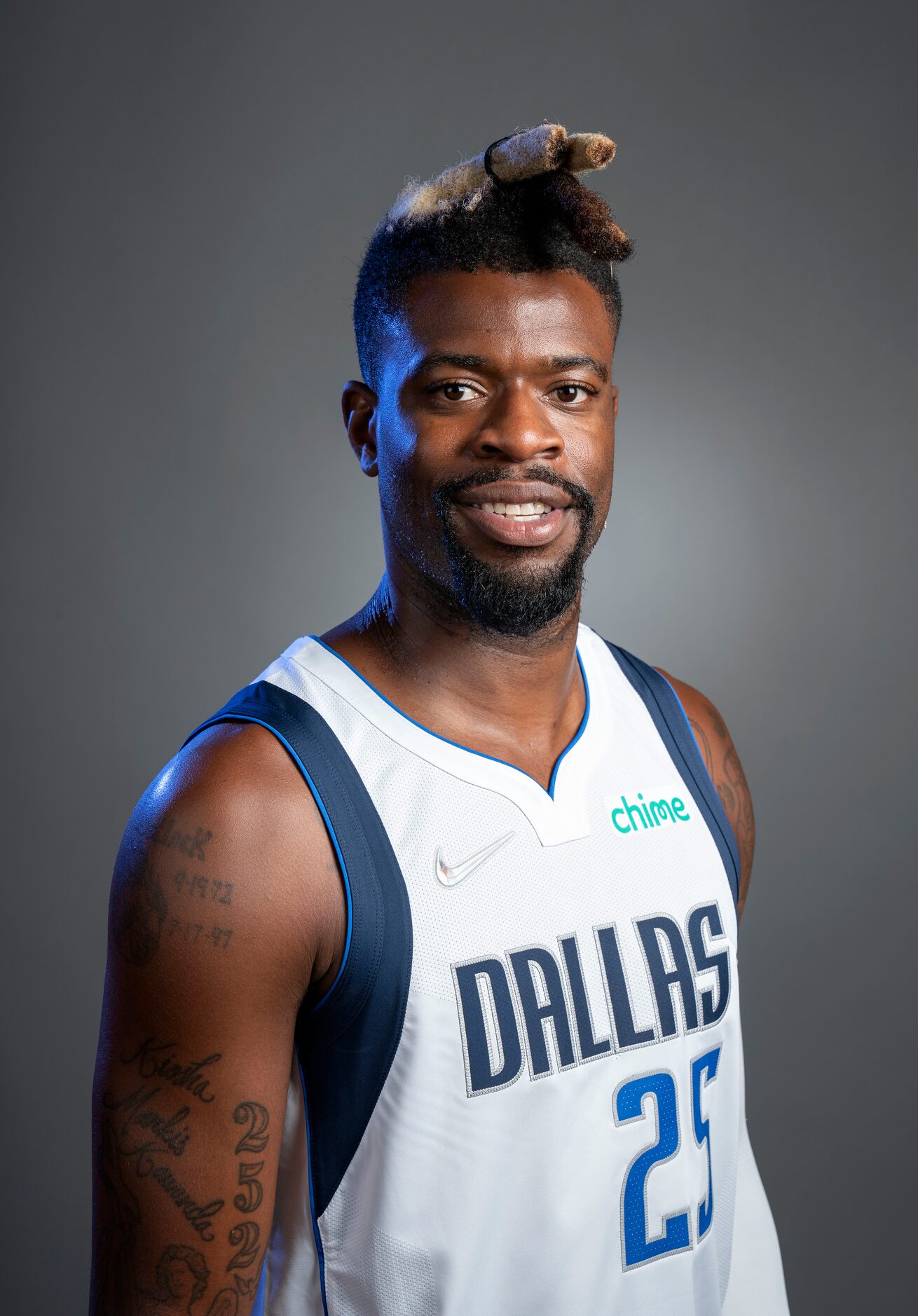 Dallas Mavericks forward Reggie Bullock (25) poses for a portrait during the Dallas...