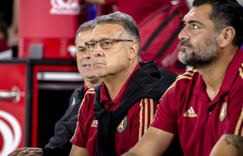 Martino y Darío Sala, su asistente. Foto Atlanta United