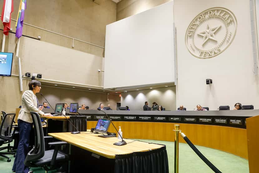 State Rep. Jessica González, who is a Dallas resident, spoke in opposition of short-term...