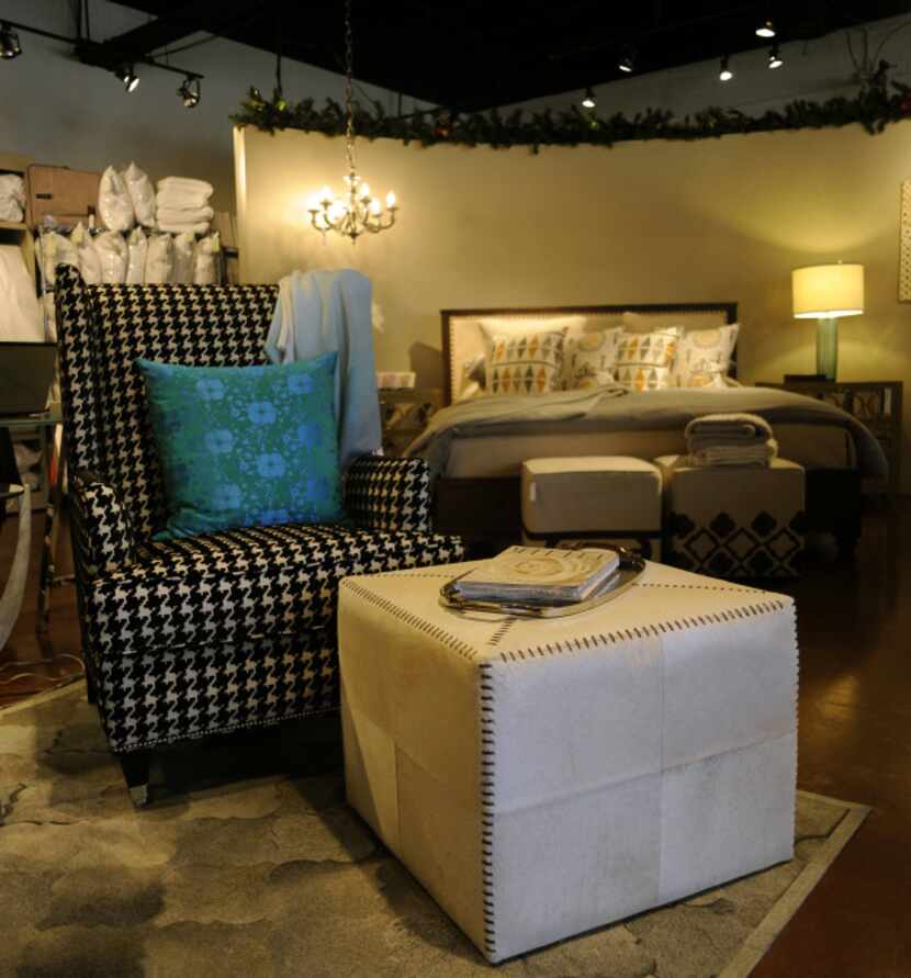Peacock Alley's wares include comforters, bedding and chair pillows.