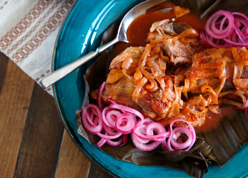 Slow-cooker cochinita pibil (achiote-rubbed pork shoulder)