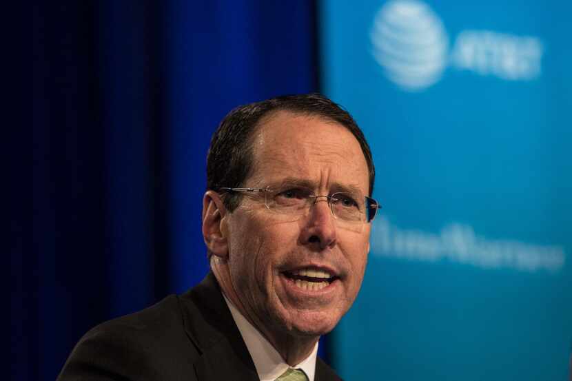 NEW YORK, NY - NOVEMBER 20: AT&T Chairman and CEO Randall Stephenson provides an overview of...