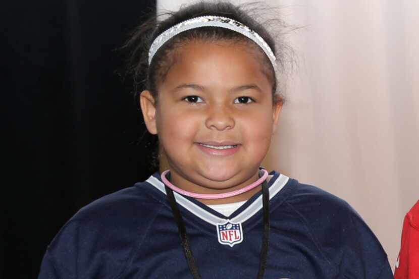 Mesquite Shaw Elementary student Kloie Oguntodu finished first in her division at the NFL...