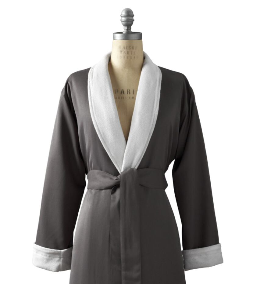She'll believe she's at the spa when wrapped in this plush robe lined in cotton terry....