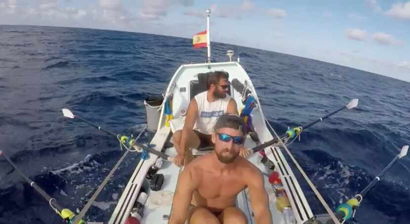 For Alviar (front), rowing the Atlantic was akin to climbing Mount Everest. Krauskopf (back)...