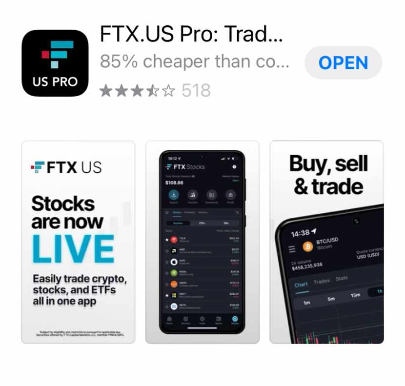 The FTX Trading app