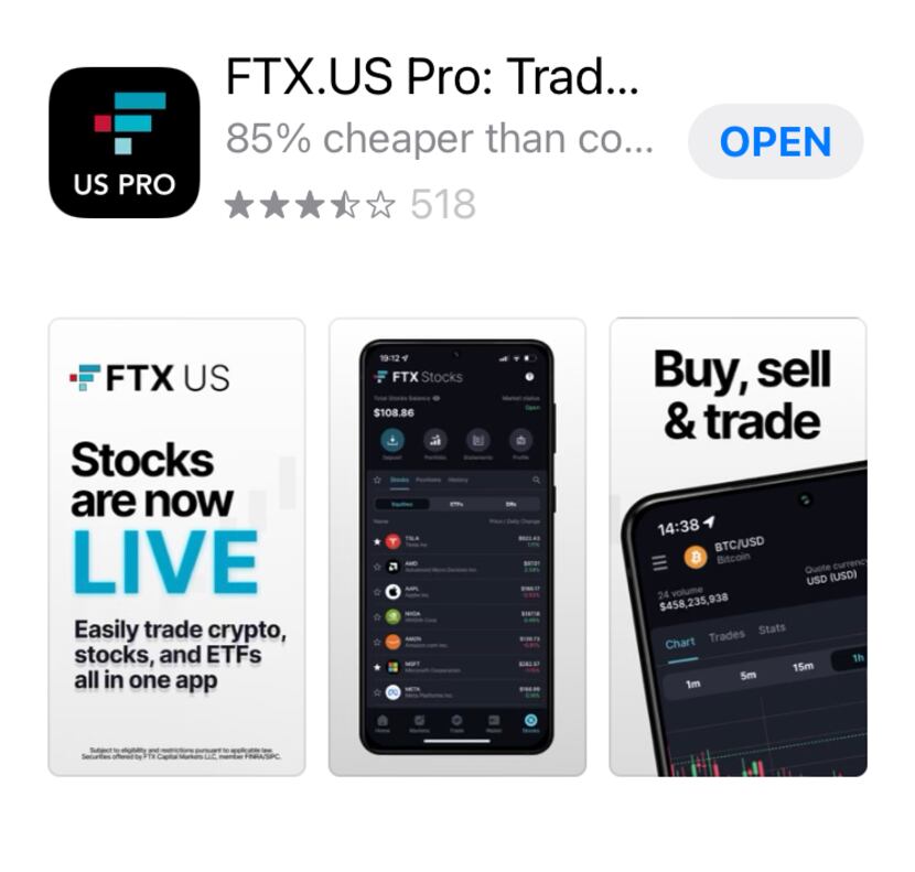 The FTX Trading app