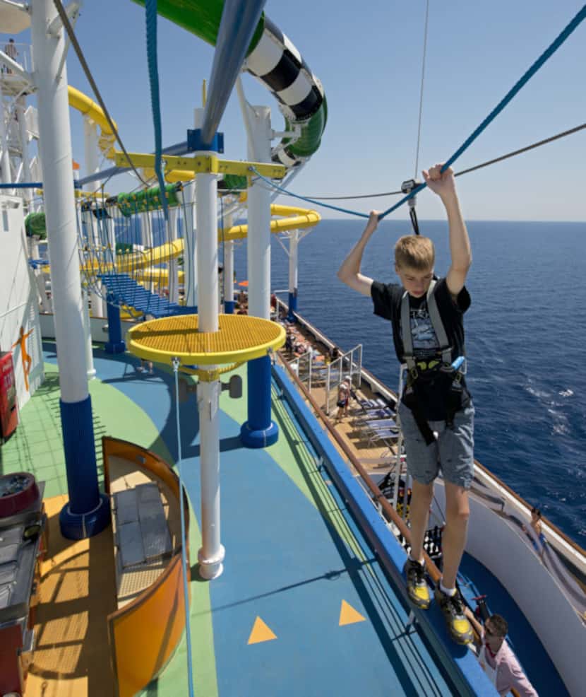 Located adjacent to the WaterWorks water park aboard Carnival Sunshine is SportSquare, an...