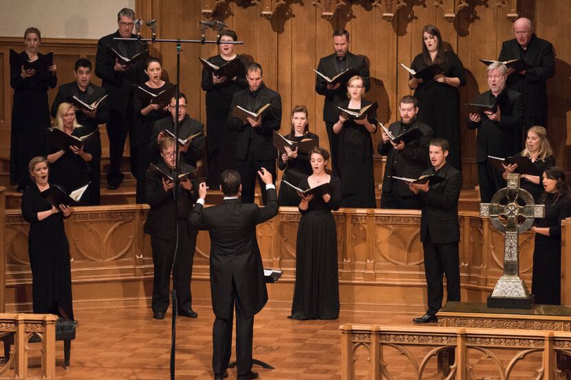The Orpheus Chamber Singers perform at Highland Park Presbyterian Church on Sunday, Oct. 16,...