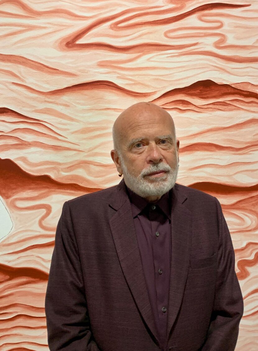 Artist Francesco Clemente photographed at the opening of his exhibition 'Watchtowers, Keys,...