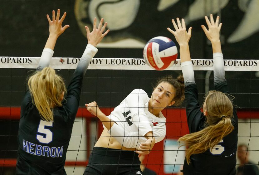 Lovejoy middle blocker Hannah Gonzalez (12) had 303 kills and 119 blocks and was a...