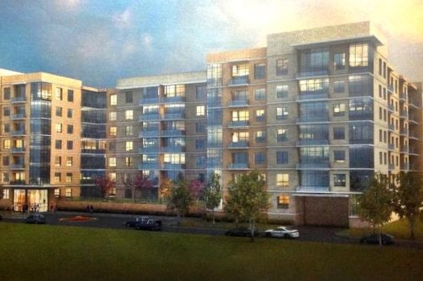 
A seven-story apartment building is proposed at 4719 Cole Avenue in Dallas. The back of the...