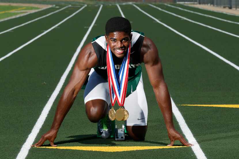 Kennedale track athlete Leon Powell is the All-Area Boys Track Athlete of the Year. 