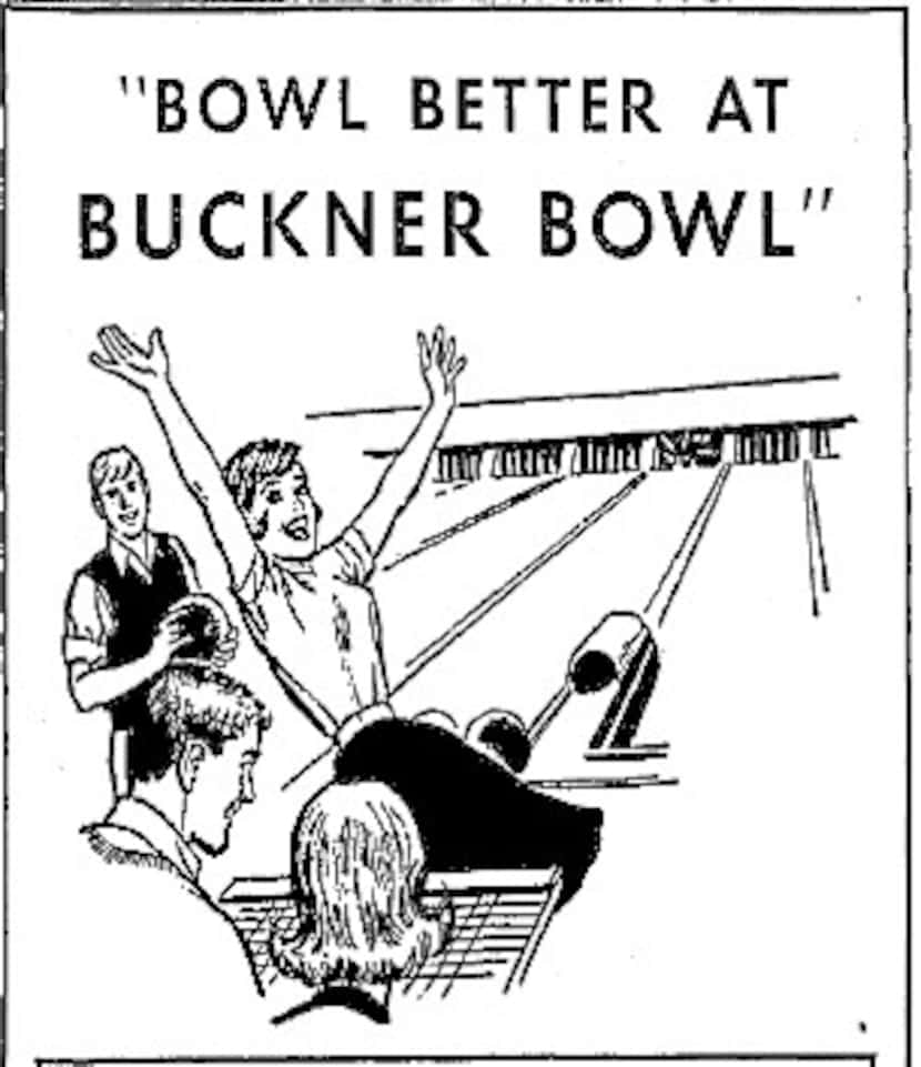Advertisement for Buckner Bowling Center from Aug. 27, 1961.