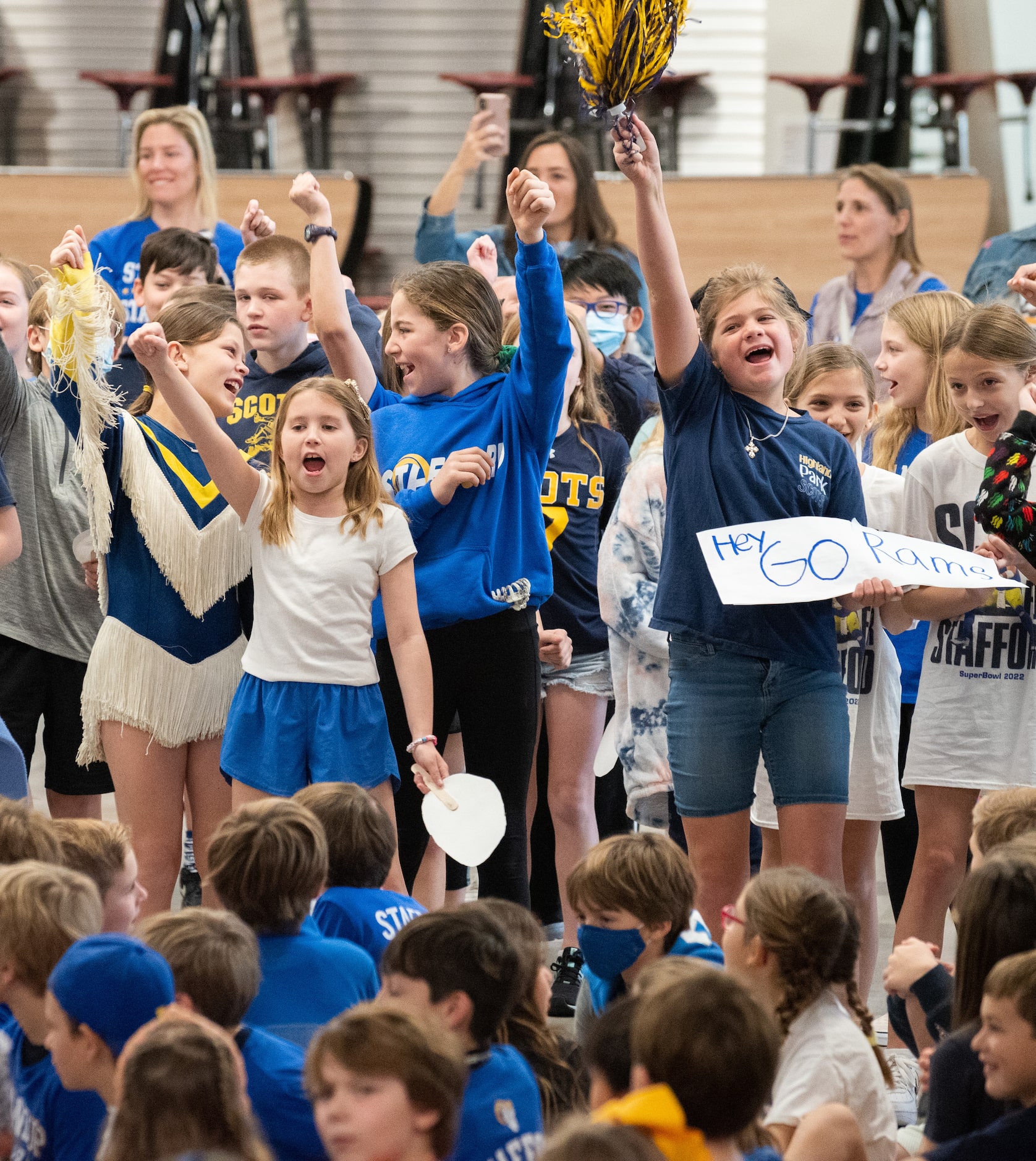 From L to R: Fourth graders Blythe Fitzgerald, left, Lynlea Lehner, Lorenza...