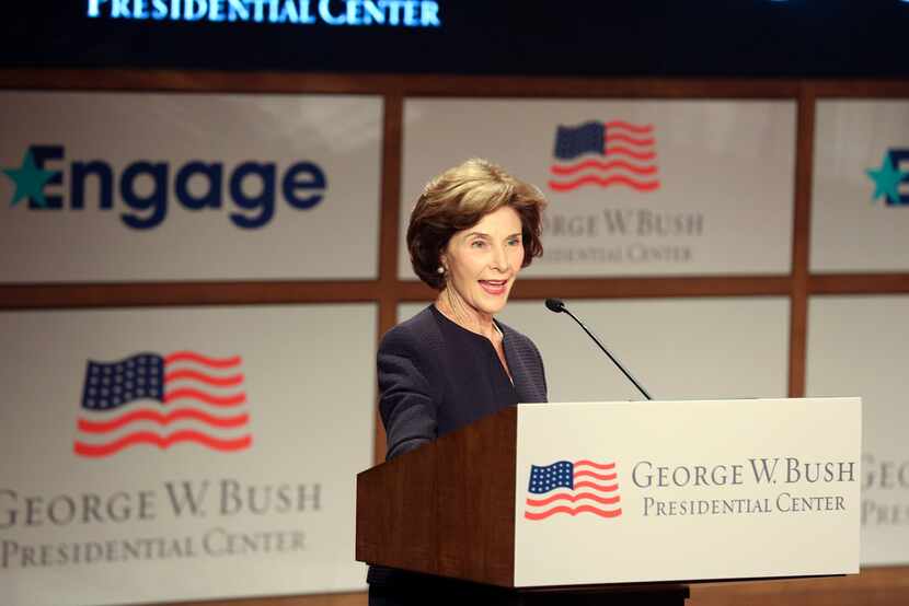Former First Lady Laura Bush is chair of the Women's Initiative at the George W. Bush...