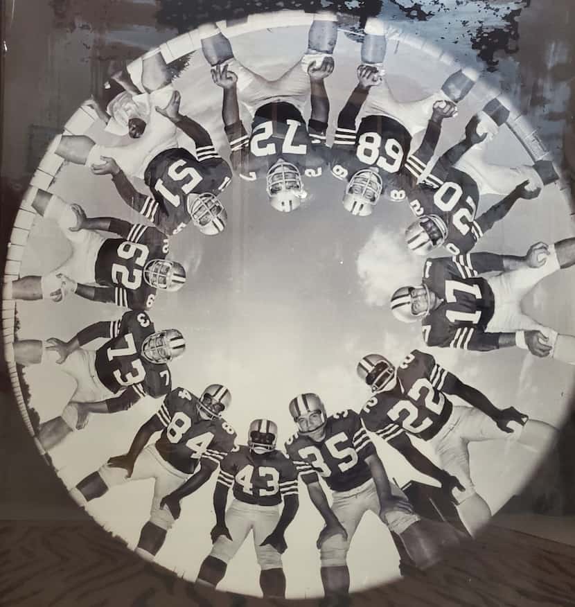 Iconic Dallas Cowboys promotional team photo taken in the 1960s. Pettis Norman is No. 84 at...