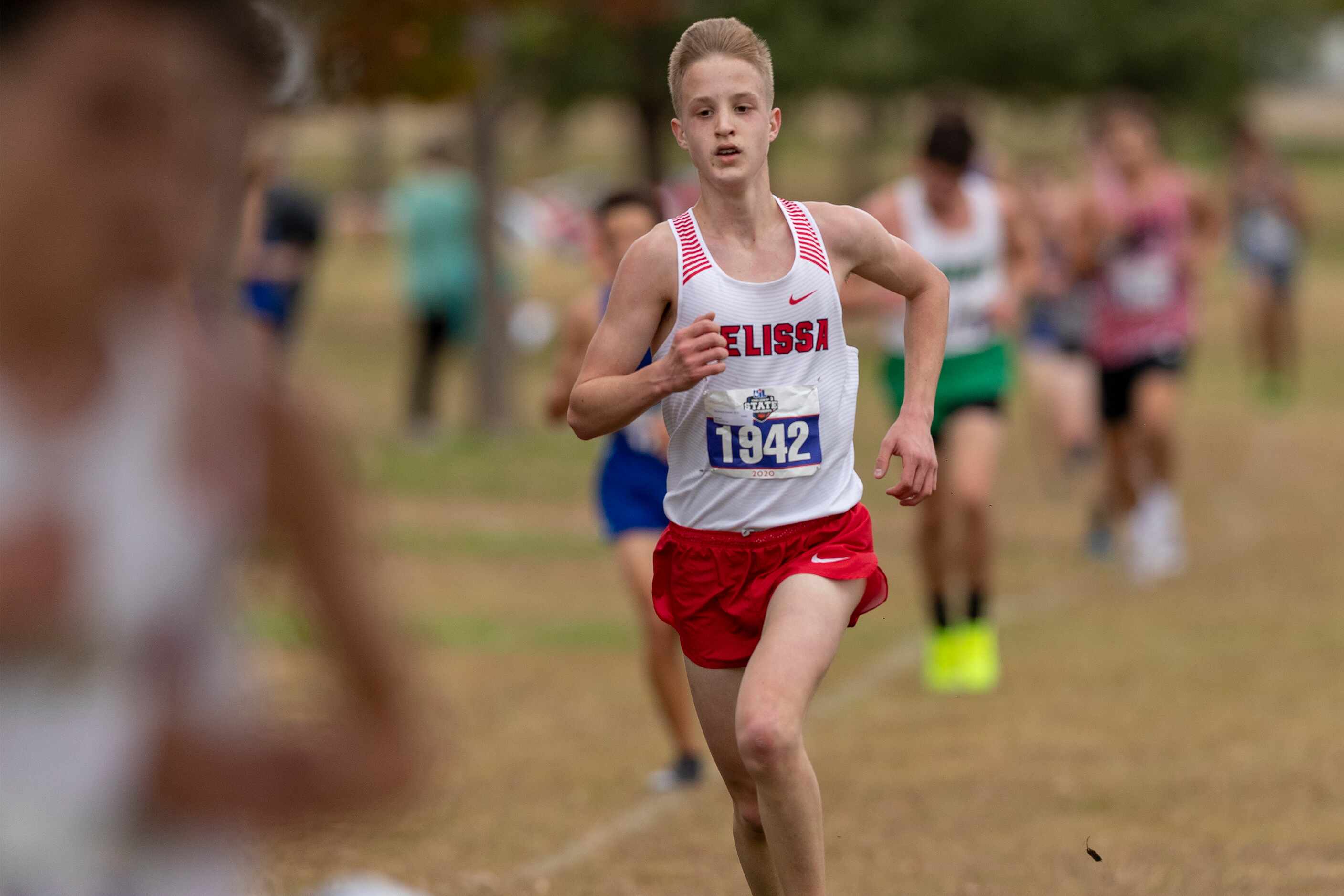 Melissa's David Ross Graham (1942) competes in the boys UIL Class 4A state cross country...