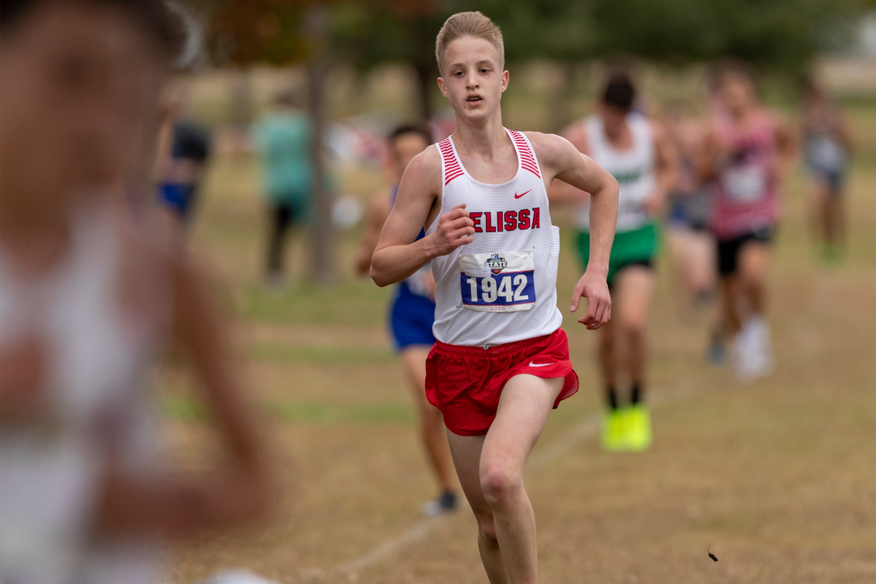 Melissa's David Ross Graham (1942) competes in the boys UIL Class 4A state cross country...