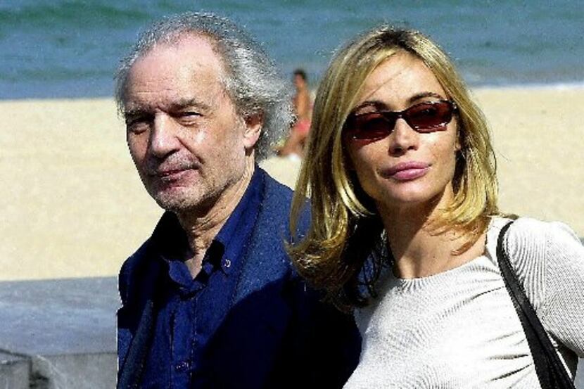 French actress Emmanuelle Beart and film director Jacques Rivette pose for the photographers...