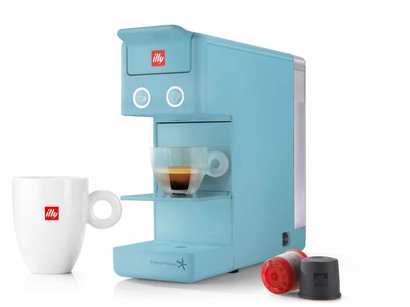 Illy Y3.2 Espresso & Coffee Machine in Capetown Blue, $149.