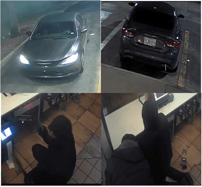 Dallas police released images from surveillance video of two suspects who who stole $15,000...