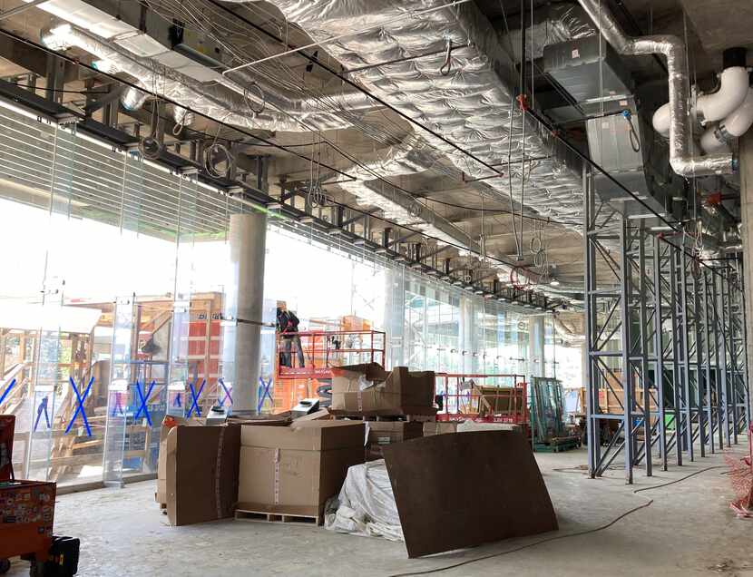 Construction on Christus Health's headquarter lobby is continuing and includes a chapel.