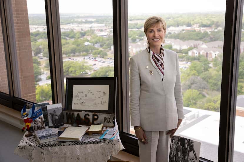 Carine M. Feyten, chancellor and president of Texas Woman's University, poses for a photo...