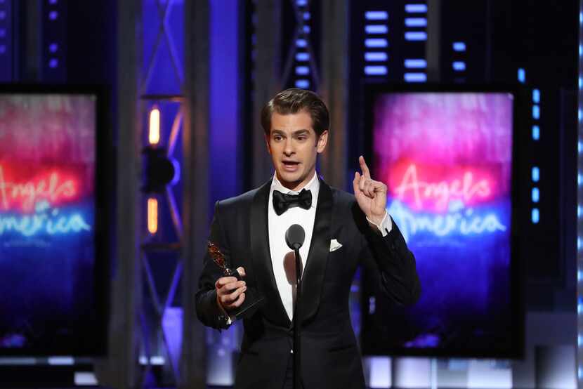 Andrew Garfield receives the Tony Award for best performance by an actor in a leading role...