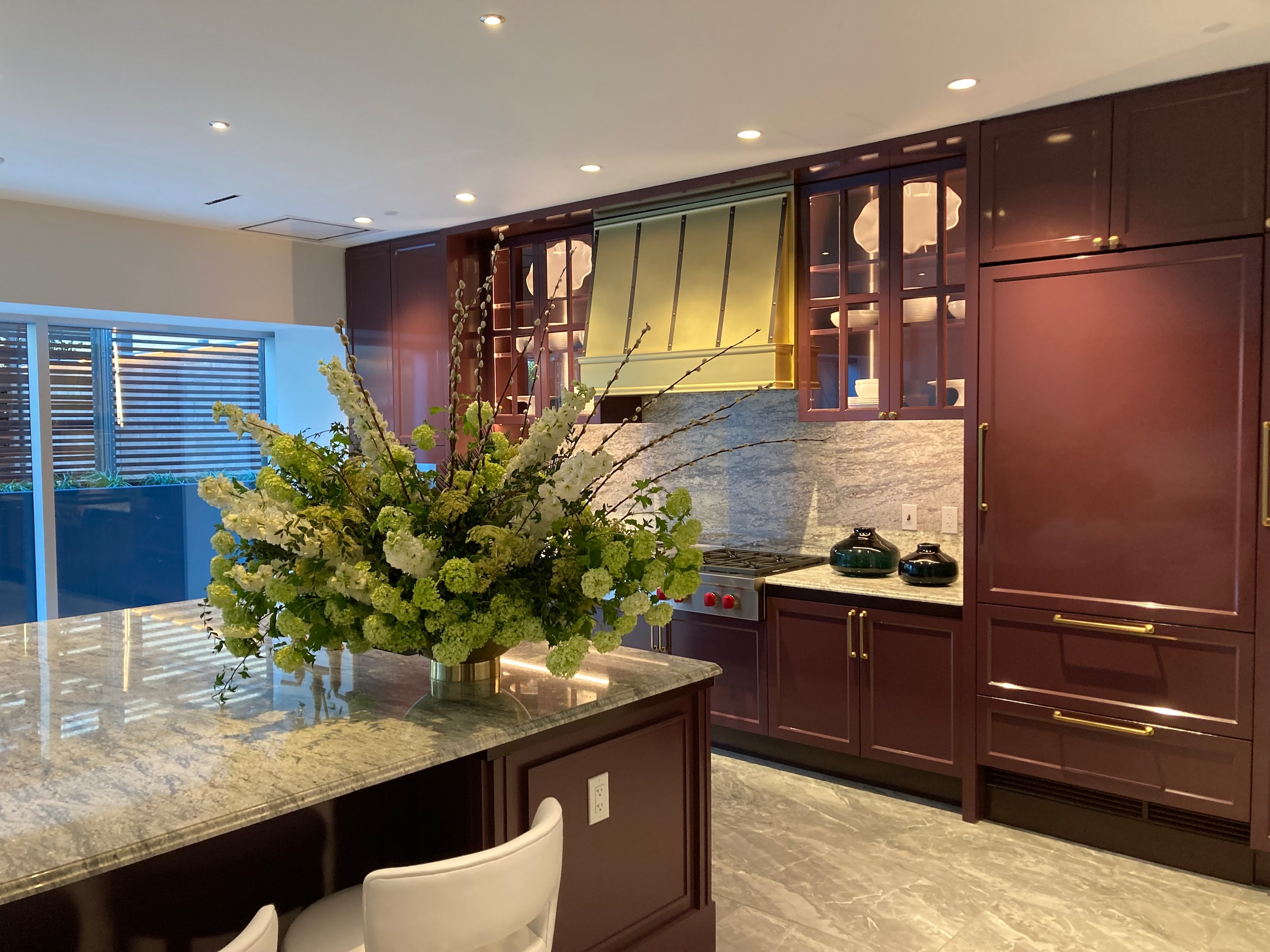 A demonstration kitchen in The Sinclair tower in downtown Dallas.