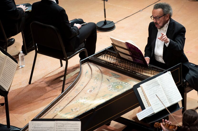 James Richman conducts members of the Dallas Bach Society as they perform Handel's Messiah...