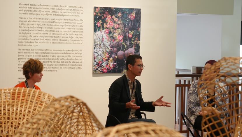 Cambodian artist Sopheap Pich talks about his life and art at the Crow Collection of Asian...
