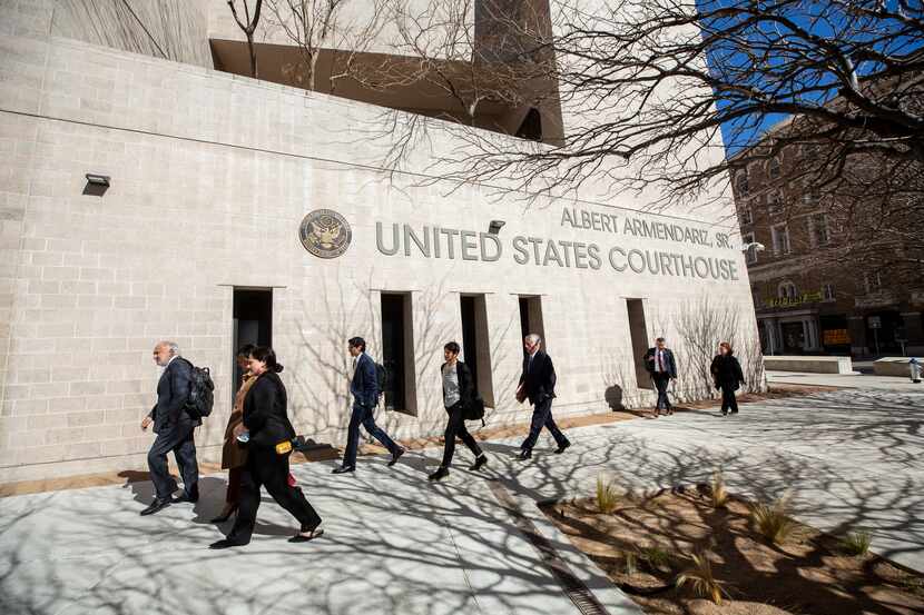 Joe Spencer, lead defense lawyer for Patrick Crusius, arrives at the Albert Armendariz Sr....