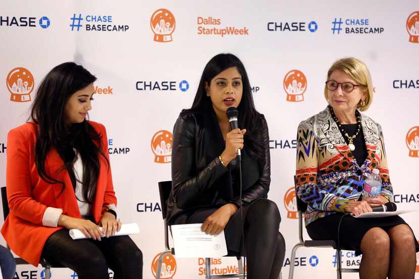 Shama Hyder (left), Yasmeen Tadia and Valerie Freeman gave advice in 2019 on how to be a...