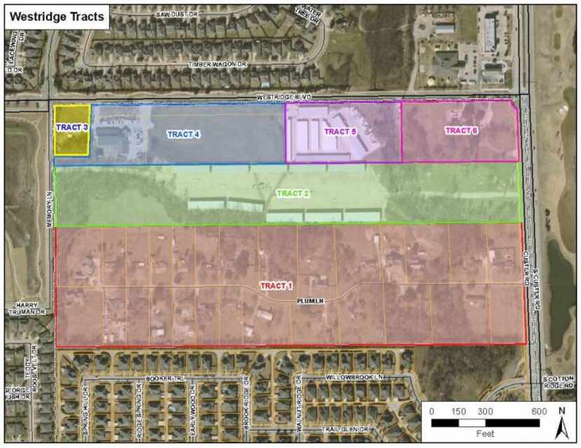 This map shows the tracts being considered for annexation by the city of Frisco.