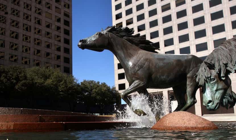 
The sculpture of mustangs aren’t part of the $330 million deal. They belong to the city of...