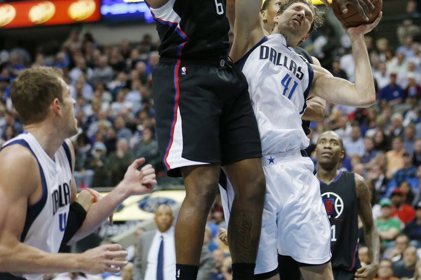 With DeAndre Jordan as a teammate now, Dirk Nowitzki won't have to put up with this anymore....