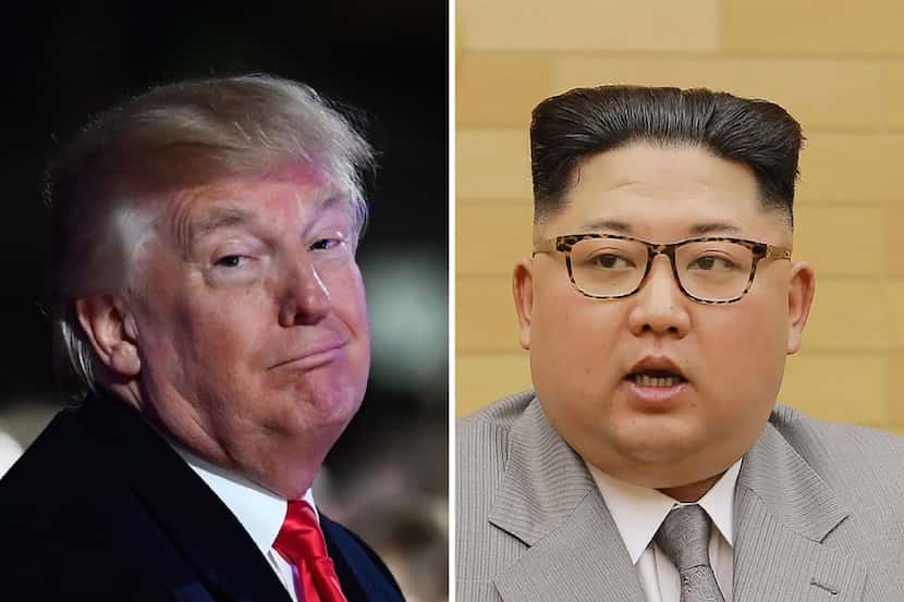 U.S. President Donald Trump (left) and North Korean leader Kim Jong-Un 