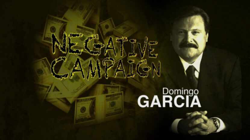 An image from a Marc Veasey campaign video accuses rival Domingo Garcia of running a...
