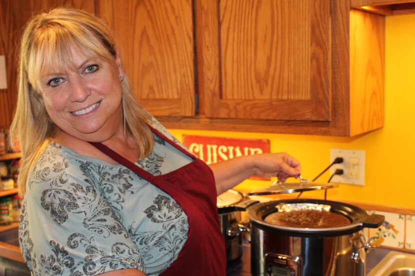 Author Cheryl Alters Jamison in her Santa Fe kitchen