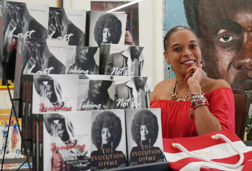 Jamila Pamoja-Thomas signed books at Pan-African Connection in South Oak Cliff on July 22.