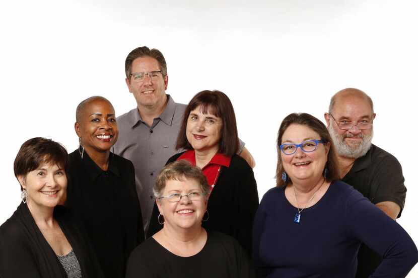 The Dallas Morning News Top 100 staff (from left) Marilyn Bishkin, Iva Hines, Tom Fox, Linda...