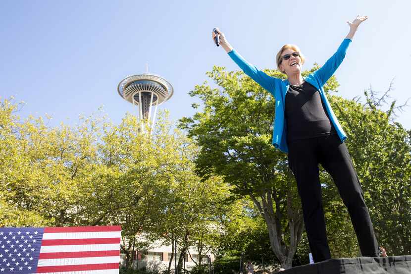 Democratic presidential candidate Elizabeth Warren, a U.S. senator from Massachusetts,...