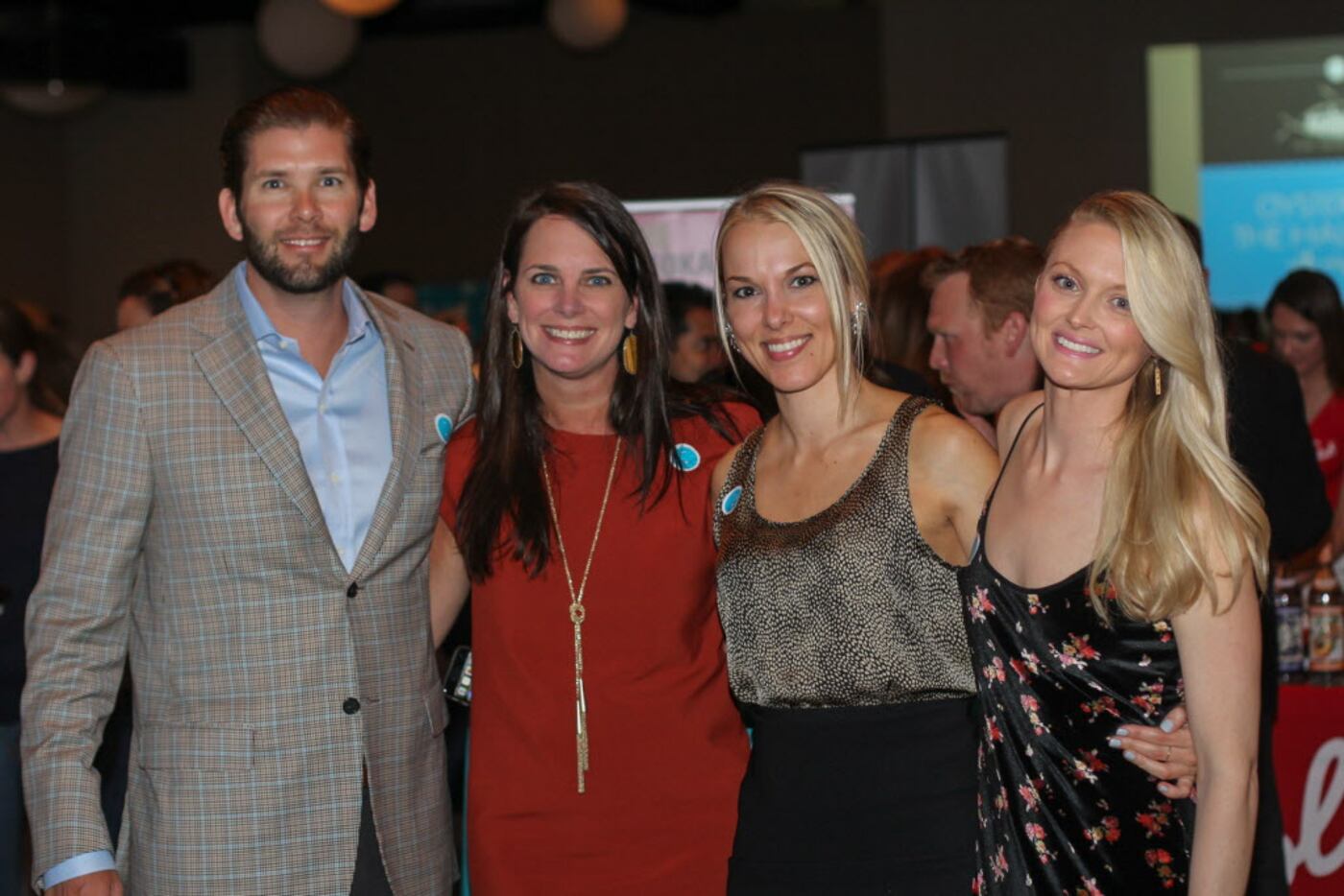 Groups of friends attended Kibbles and Cocktails fundraiser benefiting DFW Rescue Me's...