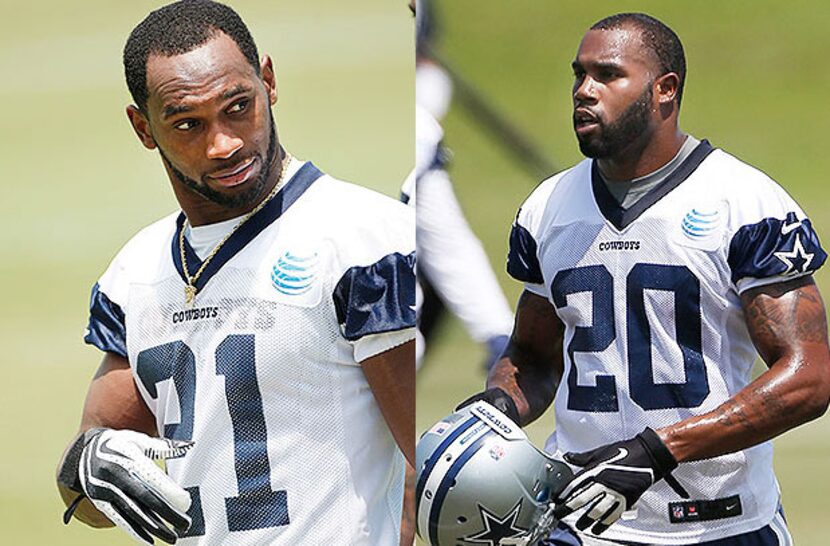 Cowboys running backs Joseph Randle (left) and Darren McFadden (AP Photos)