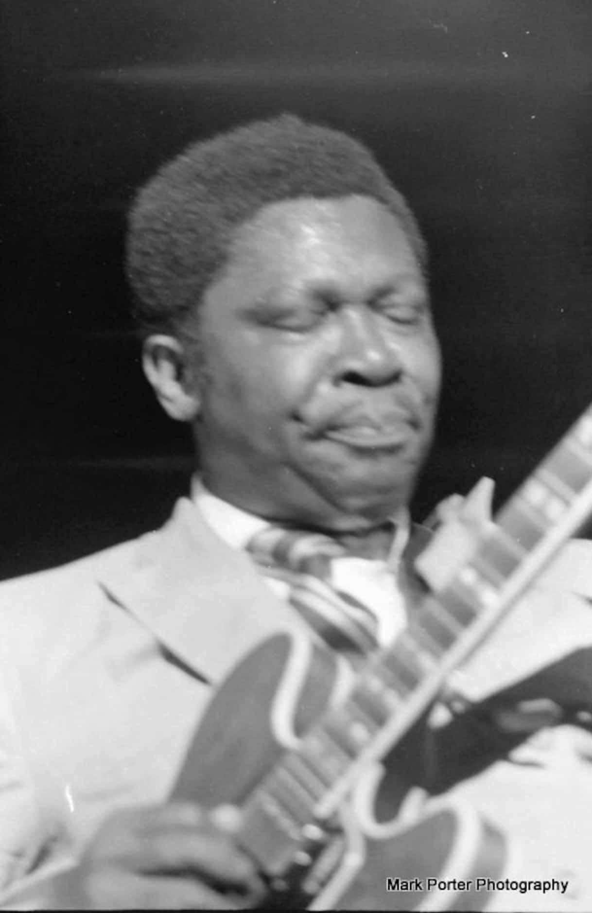 B.B. King performs at the Texas International Pop Festival, held on Labor Day weekend, 1969,...
