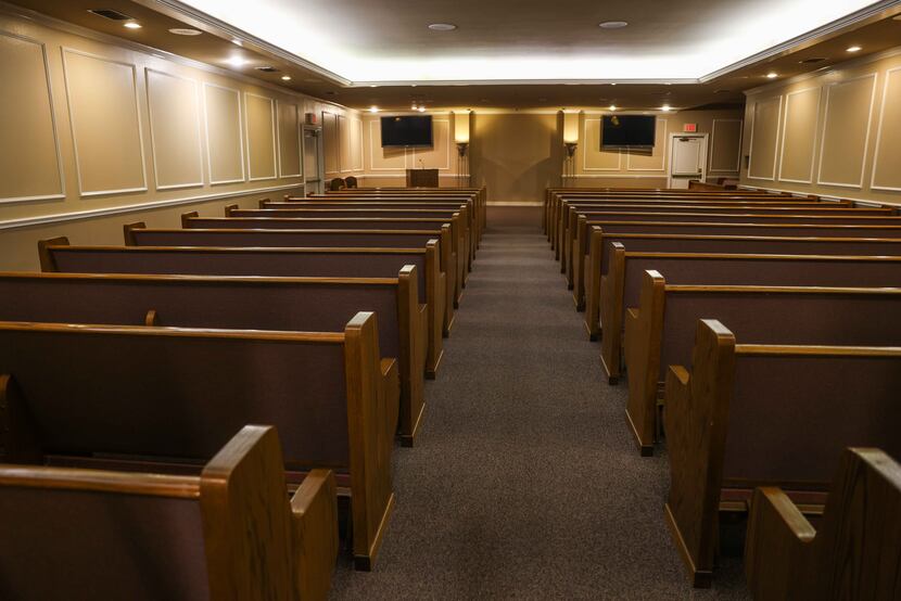 Jaynes Memorial Chapel, which can accommodate 200 people, could allow only a maximum of 10...