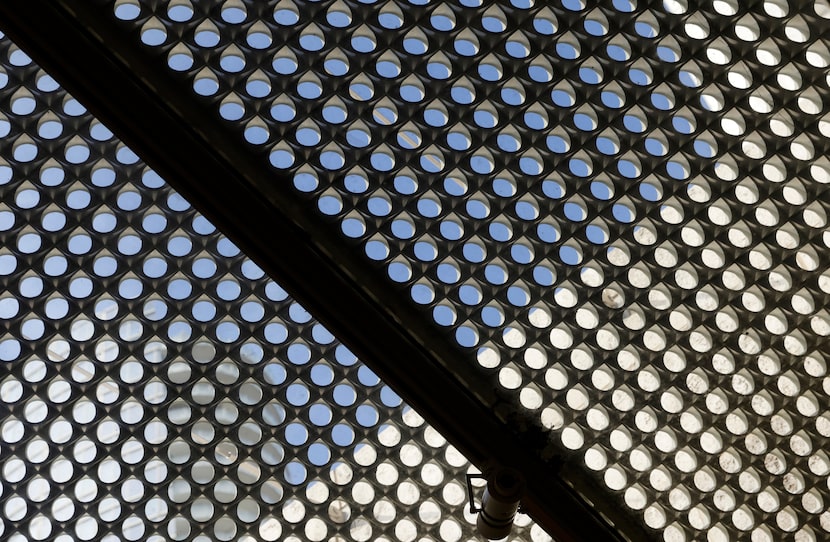 View of the Nasher's roof oculi. 